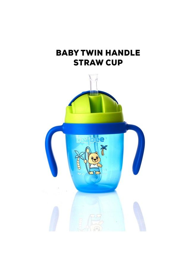 Flippo 240Ml Sipper Bottle For Kids Anti Spill Sippy Bottle With Soft Silicone Straw Bpa Free ;Sippy Cup Baby Bottle Sipper ; Sipper Bottle For Kids Toddlers 6 Months To 3 Years (Blue)