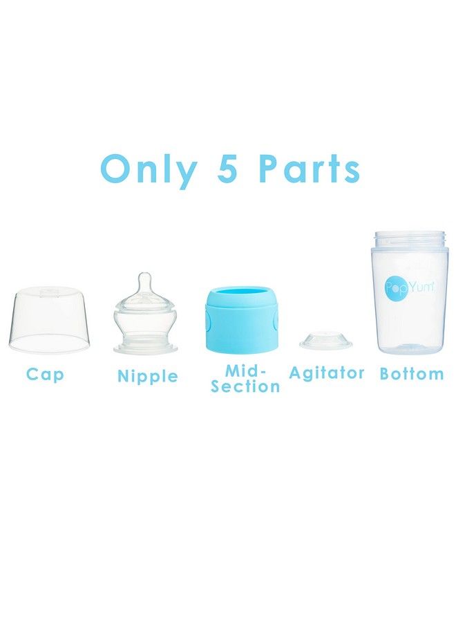 9 Oz Blue Anti Colic Formula Making/Mixing/Dispenser Baby Bottles 3 Pack (With 2 Nipples)
