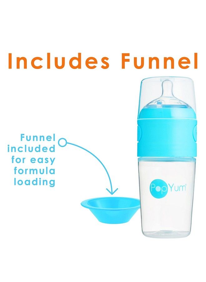 9 Oz Blue Anti Colic Formula Making/Mixing/Dispenser Baby Bottles 3 Pack (With 2 Nipples)