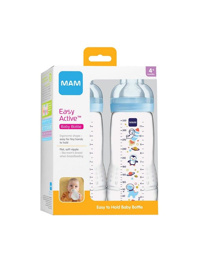 Easy Active Baby Bottle Switch Between Breast And To Clean 4+ Months Boy (Pack Of 2)