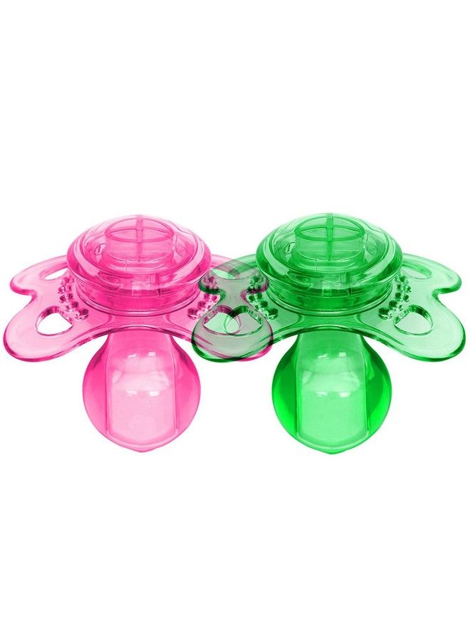 Bigshield Generation 3 Big Sized Pacifier Candy Gloss 2 Paci Pack Pink And Green