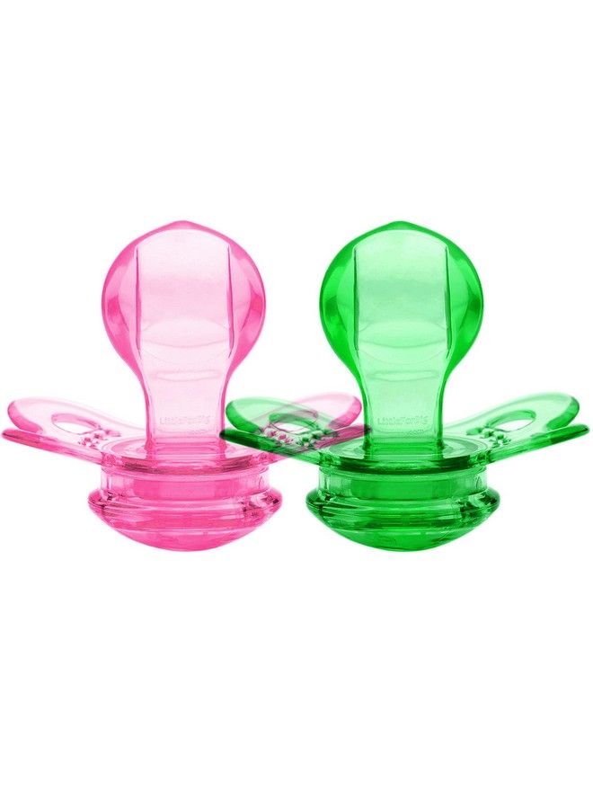 Bigshield Generation 3 Big Sized Pacifier Candy Gloss 2 Paci Pack Pink And Green