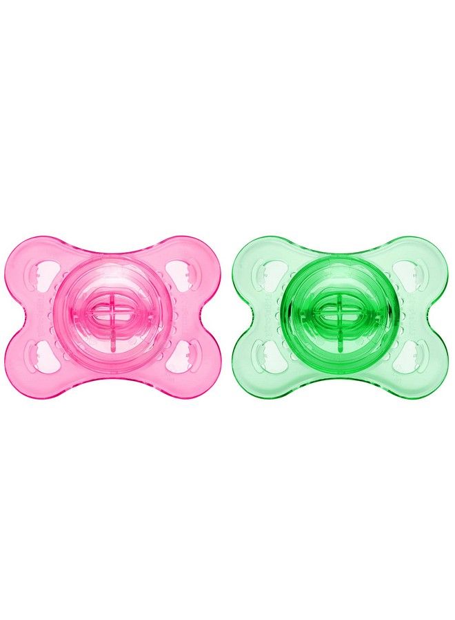Bigshield Generation 3 Big Sized Pacifier Candy Gloss 2 Paci Pack Pink And Green
