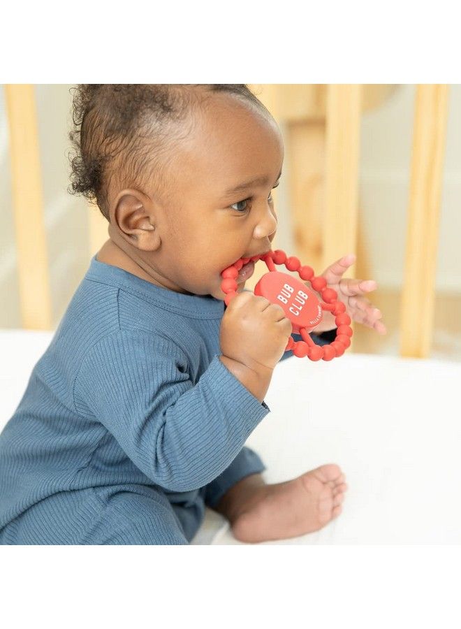 Happy Teether Soft & Easy Grip Teething Ring Perfect For Babies And Teething Toys To Help Soothe Gums Non Toxic Bpa Free Silicone Teether Bub Club