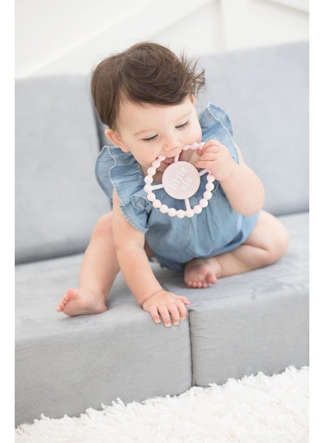 Happy Teether For Girls Soft & Easy Grip Teething Ring Perfect For Babies And Teething Toys To Help Soothe Gums Non Toxic Little Sis