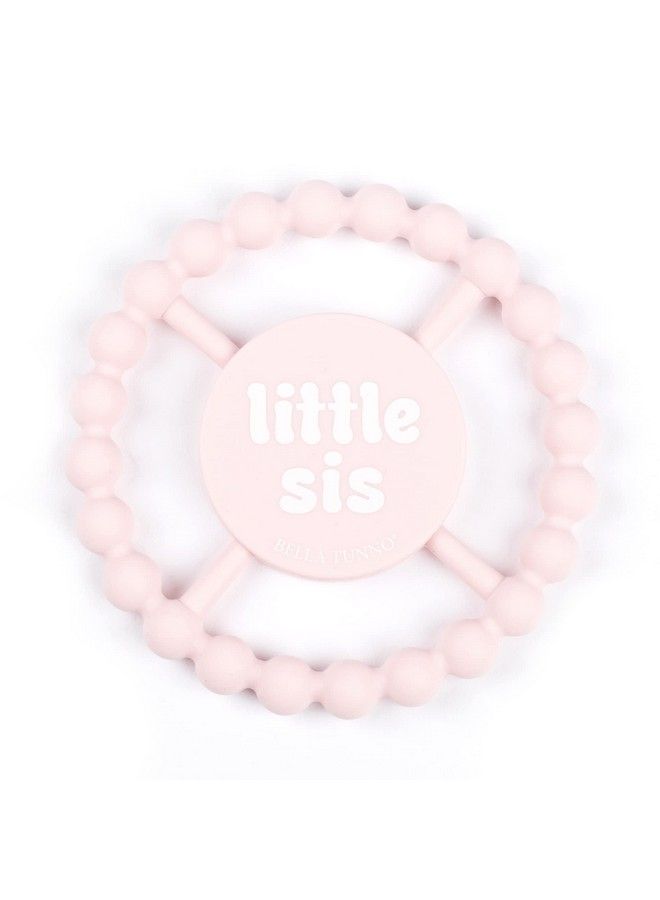 Happy Teether For Girls Soft & Easy Grip Teething Ring Perfect For Babies And Teething Toys To Help Soothe Gums Non Toxic Little Sis