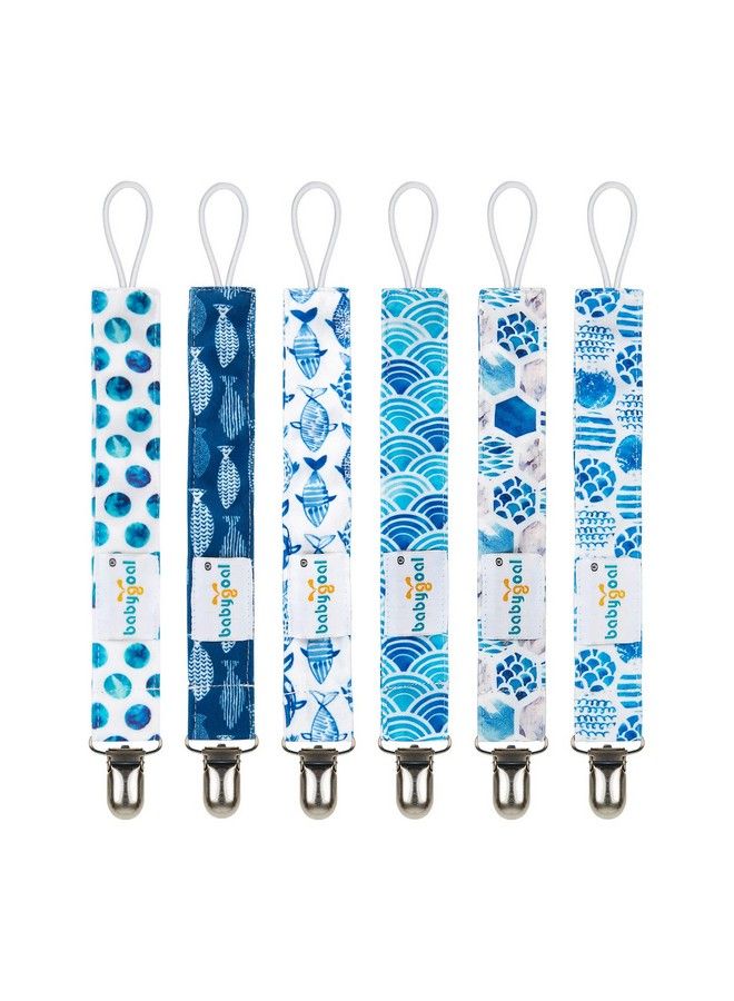 Pacifier Clips 6 Pack Pacifier Holder For Girls And Boys Fits For Most Pacifier Styles & Baby Toys And Baby Gift 6Mp12