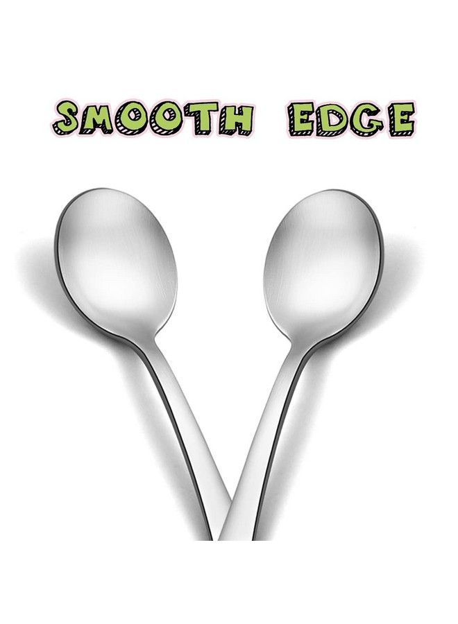 Toddler Kids Preschoolers Utensil Flatware Silverware Set Pure Stainless Steel Non Toxic & Healthy Brushed Surface Laser Carved Animal Handle Set Of 4 Dishwasher Safe