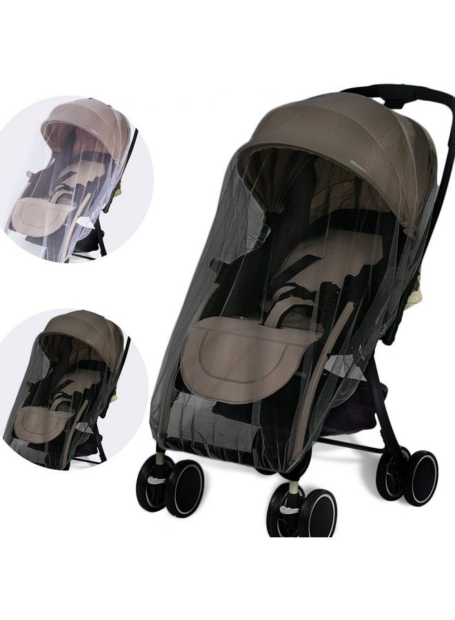 Mosquito Net For Stroller Protective 2Pack Baby Net Stroller Net Perfect Bug Net For Strollers Bassinets Cradles Playards Pack N Plays And Portable Mini Crib (White+Grey)