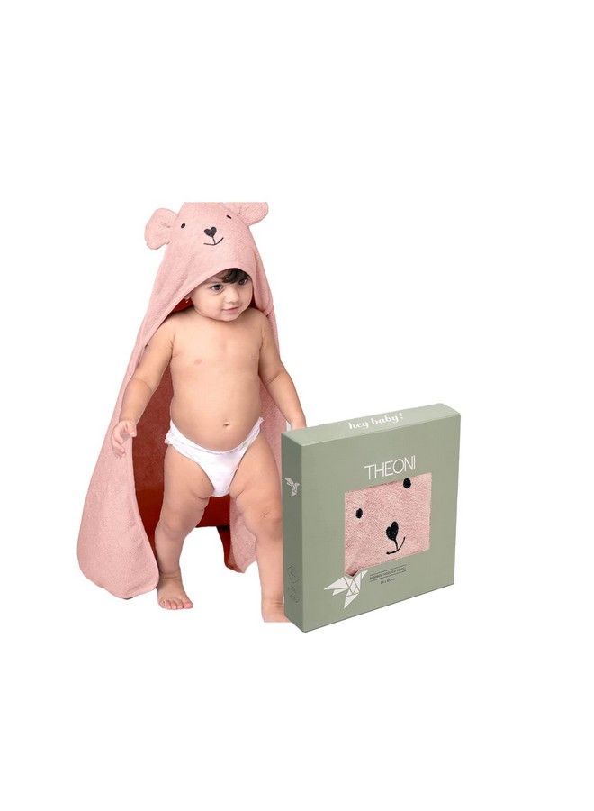 Hooded Bamboo Towel ; Cotton Towel For Kids ; 400 Gms 85X85 Cm ; Pack Of 1 Peach Colour Newborninfants And Toddler Suitable For Baby Gifts (Peach)