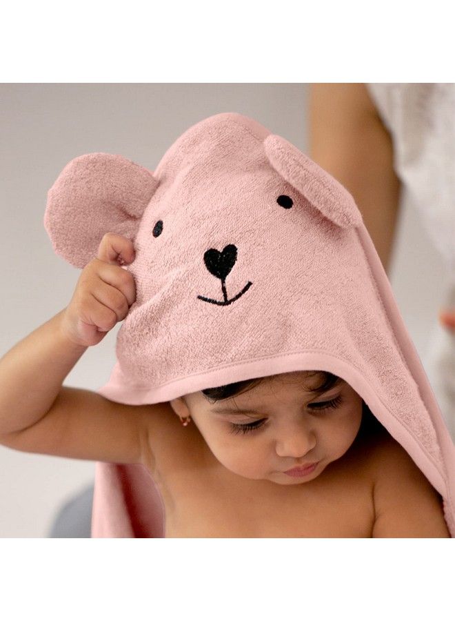 Hooded Bamboo Towel ; Cotton Towel For Kids ; 400 Gms 85X85 Cm ; Pack Of 1 Peach Colour Newborninfants And Toddler Suitable For Baby Gifts (Peach)