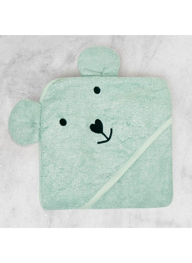 Hooded Bamboo Towel ; Cotton Towel For Kids ; 400 Gms 85X85 Cm ; Pack Of 1 Green Colour Newborninfants And Toddler Suitable For Baby Gifts (Mint Green;Green)