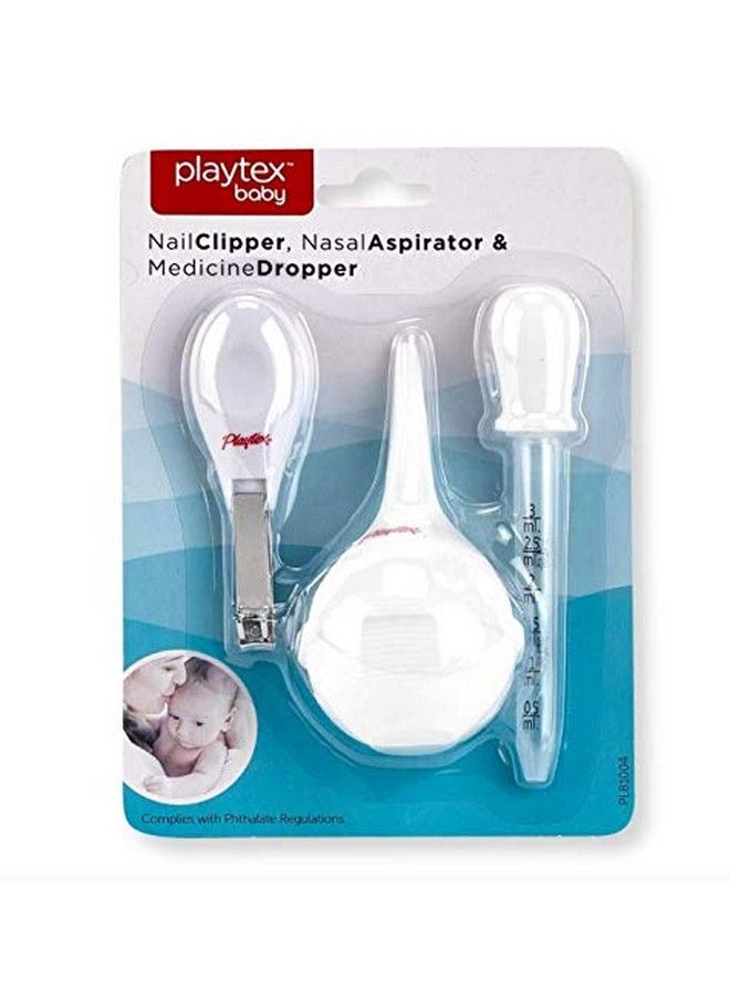 Playtex Baby 3 Piece Healthcare Kit Nail Clipper Nasal Aspirator And Medicine Dropper