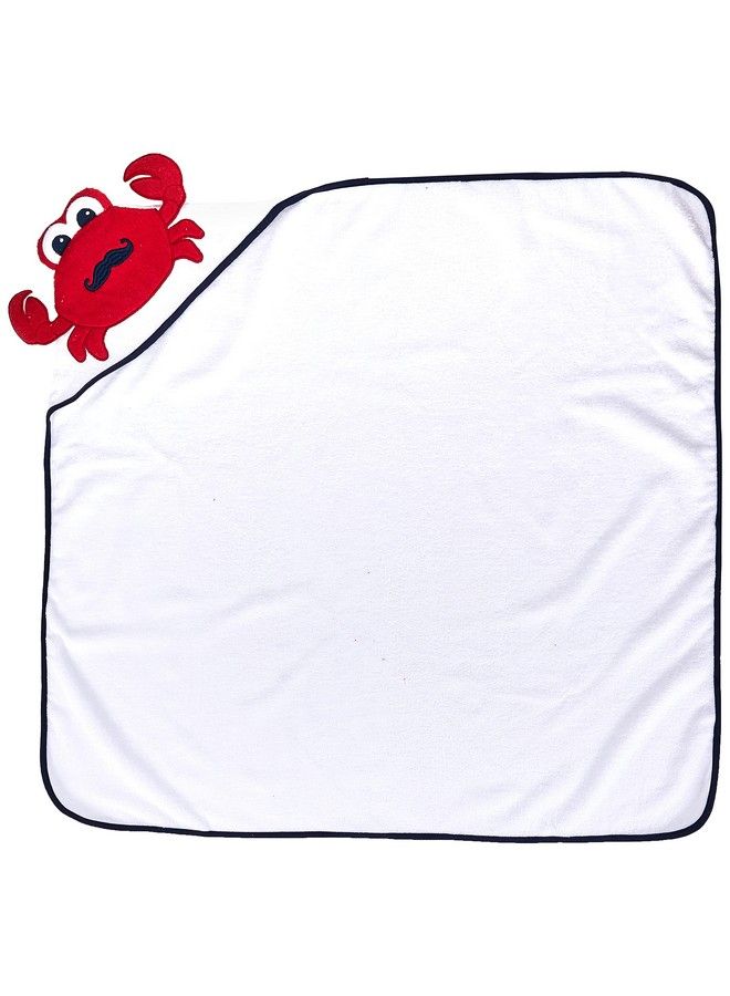 Unisex Baby Cotton Animal Face Hooded Towel Mr Crab One Size