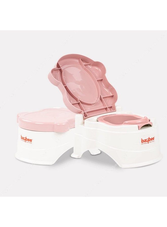 Lovi Potty Training Seat For Kids Baby Potty Toilet Seat Chair With Closing Lid And Removable Tray Potty Trainer Toilet Seat Potty Seat For Children Boys Girls 1 3 Years (Lovi Pink)