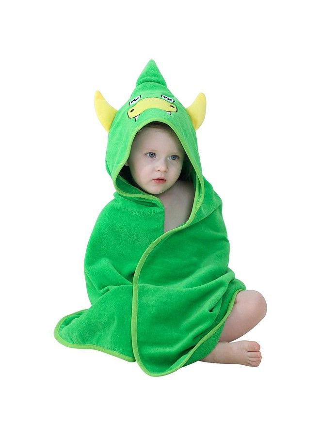 Unisex Baby Animal Hooded Bath Towel Soft Cotton Beach Swimming Bathrobe For 0 6T Green