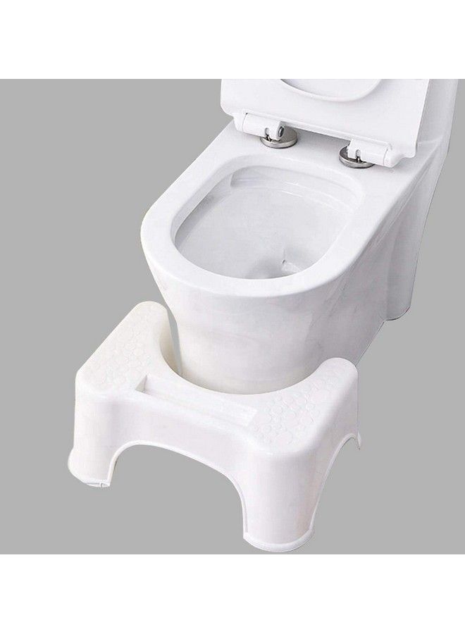 Dr'S Advise Perfect Posture Plastic Squat Potty Step Stool For Western Toilet Scientific Angle Anti Slip Anti Constipation 19 Cm Height (White)