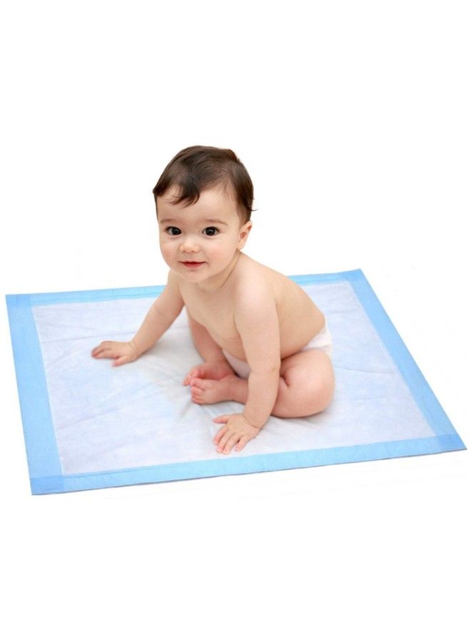 Disposable Baby Changing Pad Liner 25 Count (24 X 17 Inch) Soft Disposable Blue Hospital Underp Accessoriesad Waterp Accessoriesroof And Absorbent For Infant And Child Use