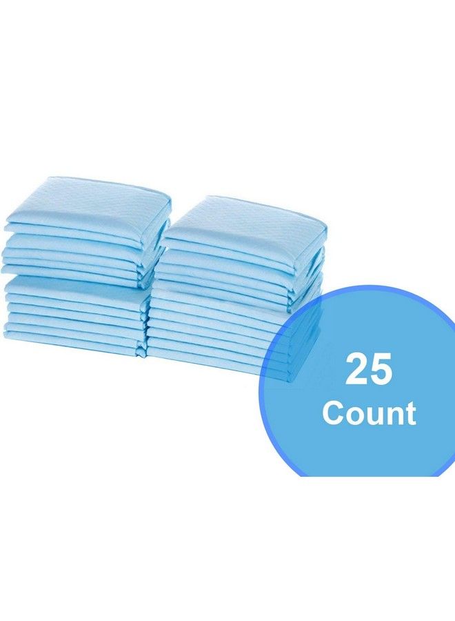 Disposable Baby Changing Pad Liner 25 Count (24 X 17 Inch) Soft Disposable Blue Hospital Underp Accessoriesad Waterp Accessoriesroof And Absorbent For Infant And Child Use