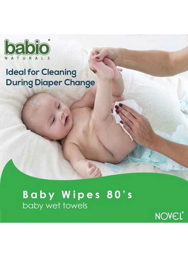 Baby Wet Wipes;Pack With Lid (Pack Of 3 80 Sheet)