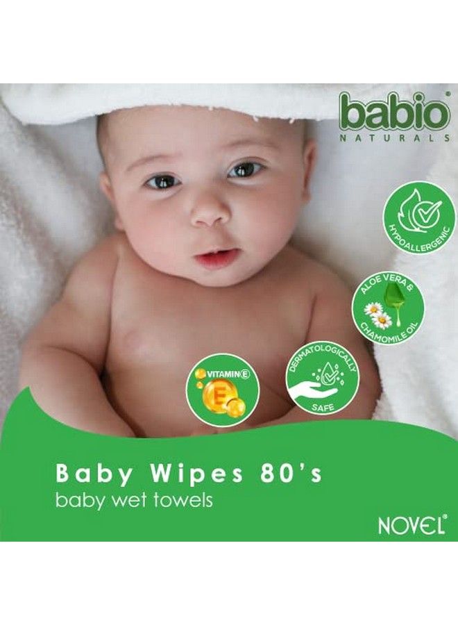 Baby Wet Wipes;Pack With Lid (Pack Of 3 80 Sheet)