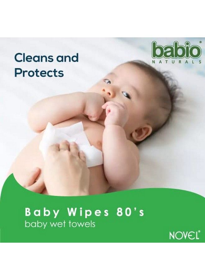 Baby Wet Wipes;Pack With Lid (Pack Of 3 80 Sheet)