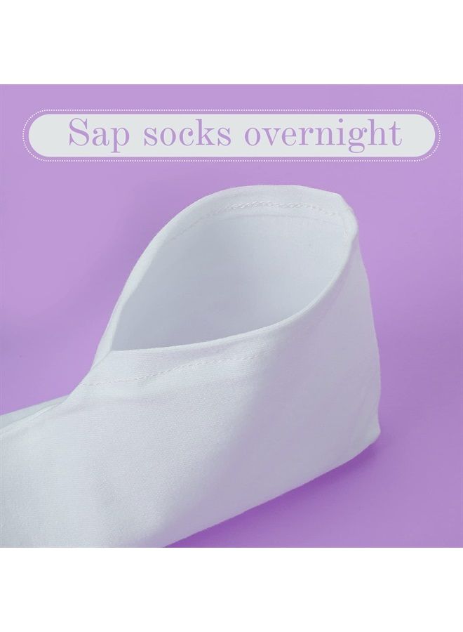 2 Pairs Moisturizing Socks Overnight, Cosmetic Moisturizing Socks for Women and Men, Lotion Moisturizing Socks Spa Overnight Absorbing for Dry Cracked Feet (2 Pairs)
