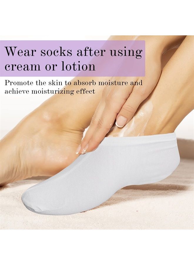 2 Pairs Moisturizing Socks Overnight, Cosmetic Moisturizing Socks for Women and Men, Lotion Moisturizing Socks Spa Overnight Absorbing for Dry Cracked Feet (2 Pairs)