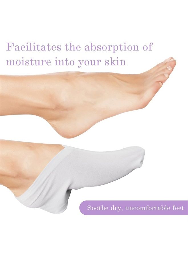 2 Pairs Moisturizing Socks Overnight, Cosmetic Moisturizing Socks for Women and Men, Lotion Moisturizing Socks Spa Overnight Absorbing for Dry Cracked Feet (2 Pairs)