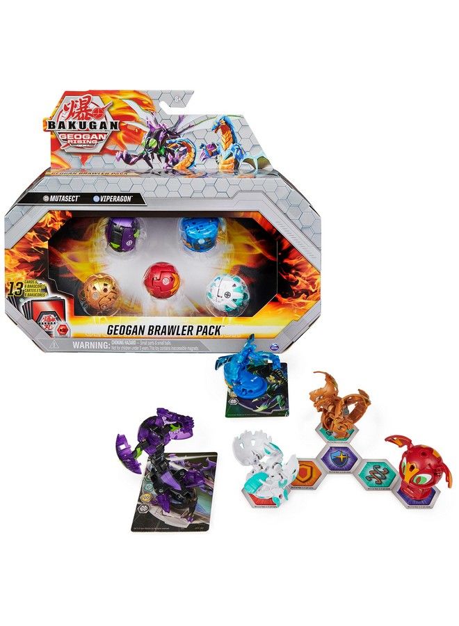 Geogan Brawler 5 Pack Exclusive Mutasect And Viperagon Geogan And 3 Collectible Action Figures Kids Toys For Boys