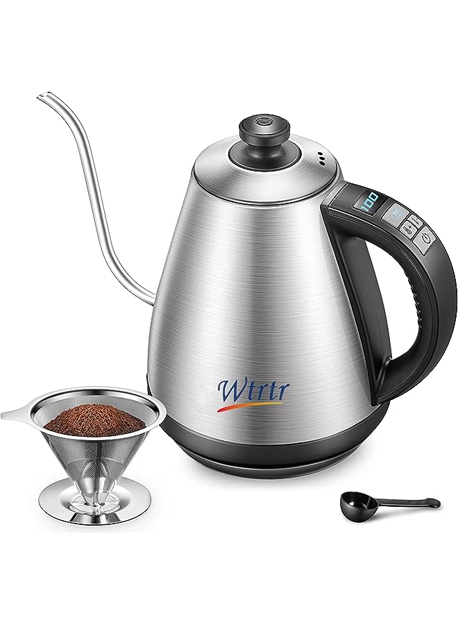 Kettle, Variable Temperature Control, Pour Over Electric Kettle for Coffee and Tea, 1000W , 1.0L, Keep Warm, Supplied with Pour Over Coffee Dripper KE4012 (Temperature Control)