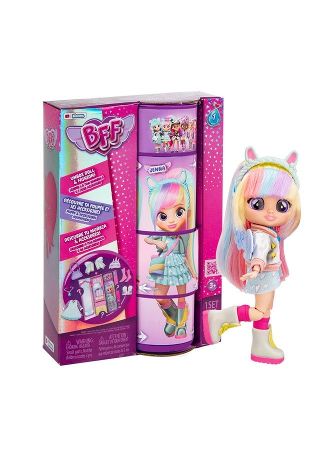 Bff Jenna Fashion Doll With 9+ Surprises Including Outfit And Accessories For Fashion Toy Girls And Boys Ages 4 And Up 7.8 Inch Doll