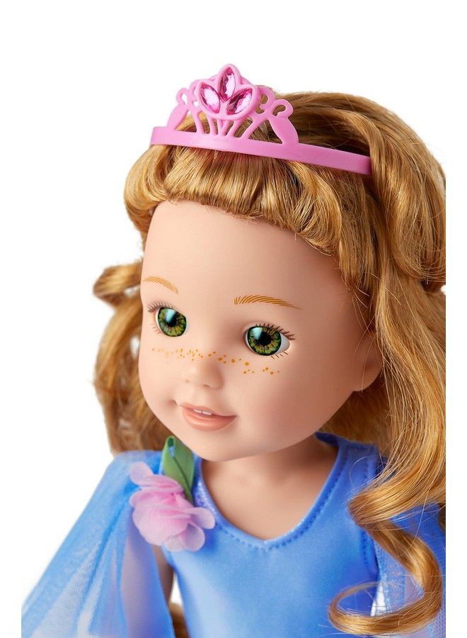 Wellie Wishers Princess In Bloom Outfit For 14.5 Inch Dolls With A Periwinkle Sparkly Dress Satin Skirt A Tiara With Pink Gemstones Ages 4+