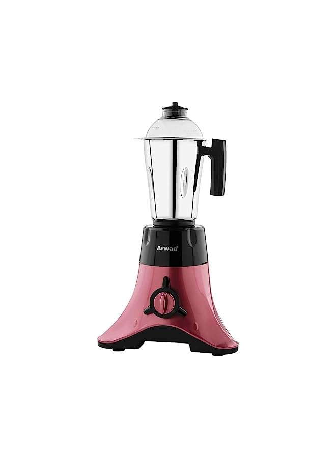Jet 550W Red Rose with Coating Body, 3-in-1 Mixer Grinder with Stainless Steel Jars & Blades – 3 Speed, Copper winding motor Dry & Wet Fine Grinding Mixing Juicing-2 Year Warranty (Made in UAE)
