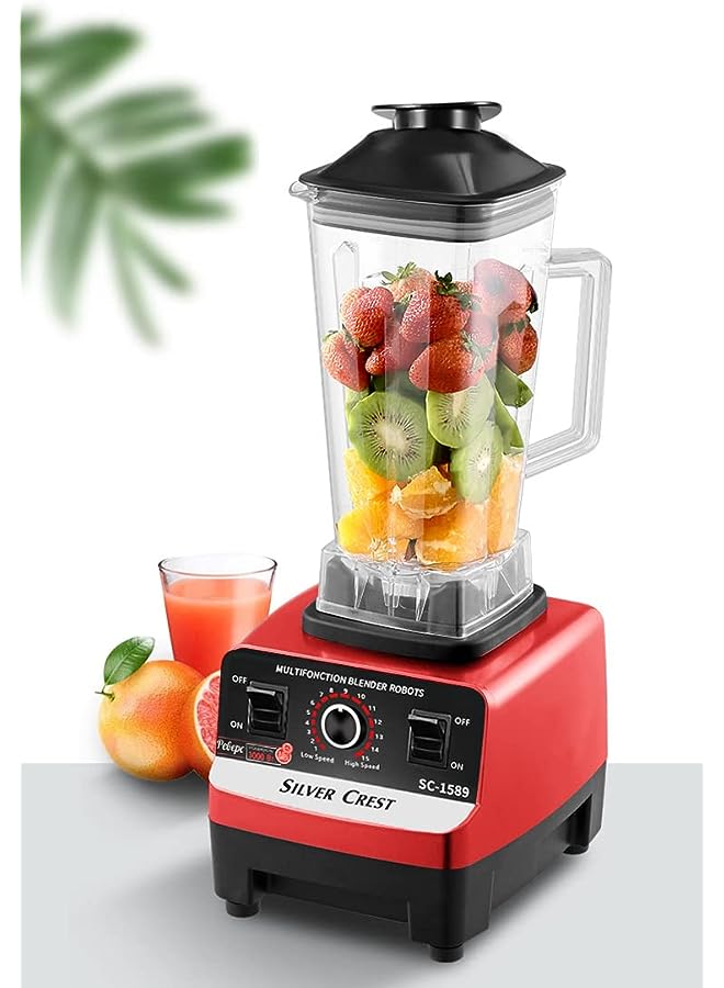 SILVER CREST 4500W Heavy Duty Commercial Grade Blender 6 Blades Mixer Juicer for Fruit Food Processor Grinder Mill, Chopper Mill and Ice Smoothies