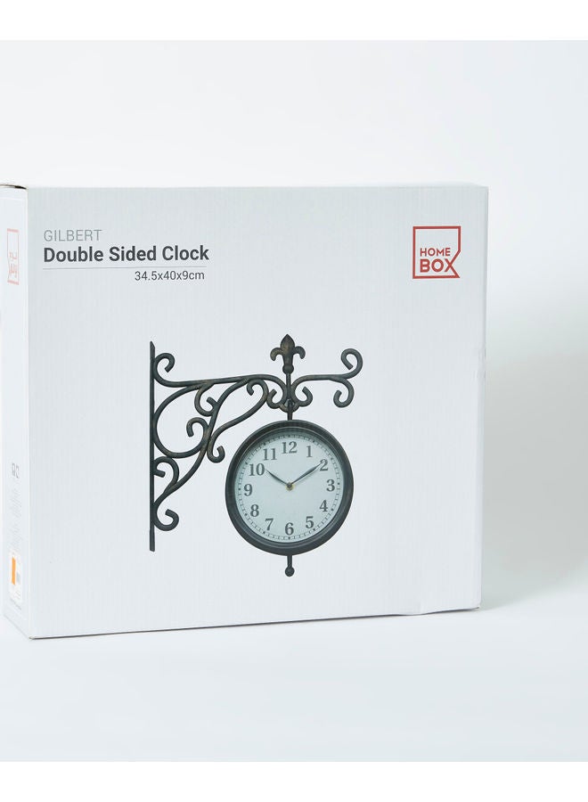 Gilbert Double Sided Clock Black/White 34.5x40x9cm