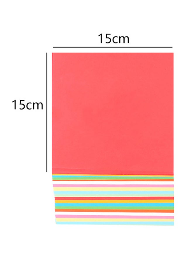 100 Pieces Of  Square Origami Paper Double Sided Coloured DIY Folded Papercraft Tool 20 x 10 x 20cm