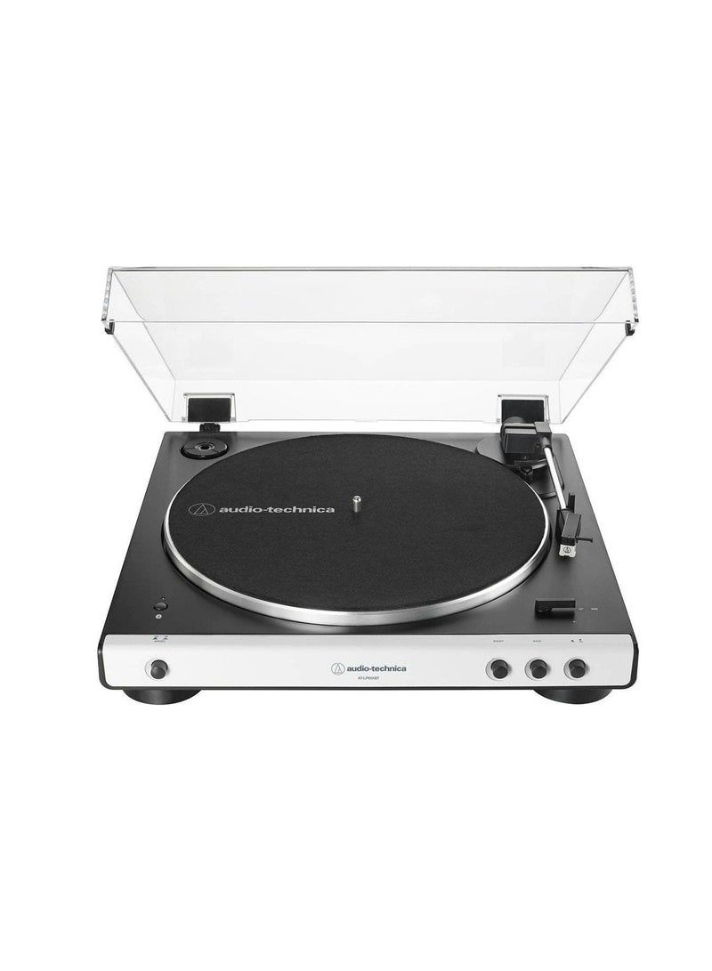 Audio-Technica Consumer AT-LP60XBT Stereo Turntable with Bluetooth (White & Black)