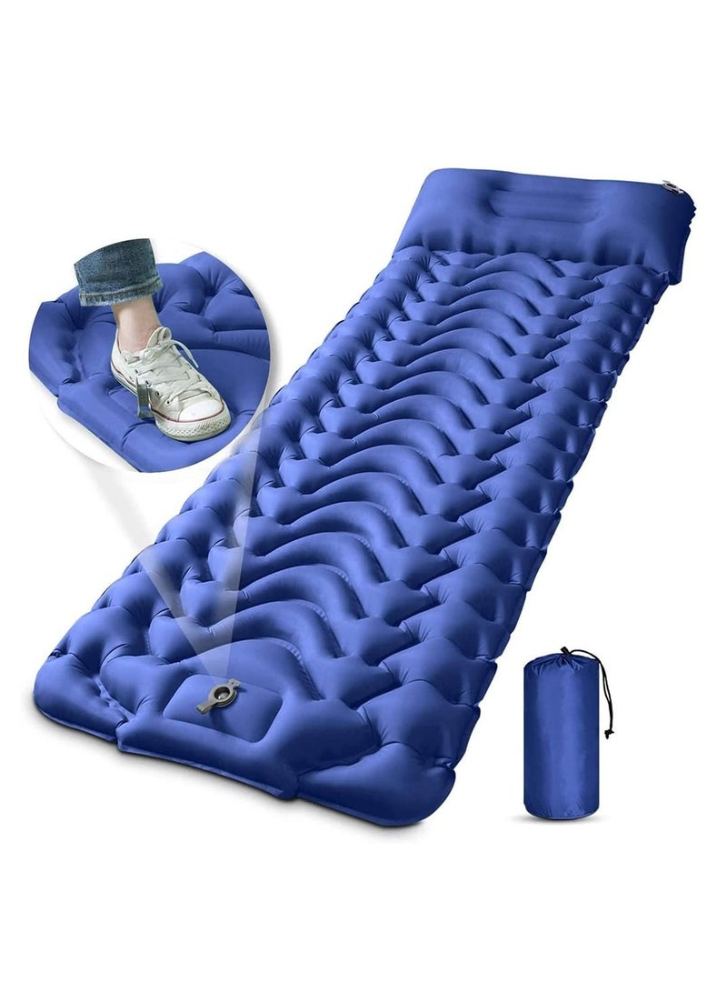 Camping Sleeping Pad, Extra Thickness 3.9 Inch Inflatable Sleeping Mat with Pillow Built-in Pump, Compact Ultralight Waterproof Camping Air Mattress for Backpacking, Hiking, Tent