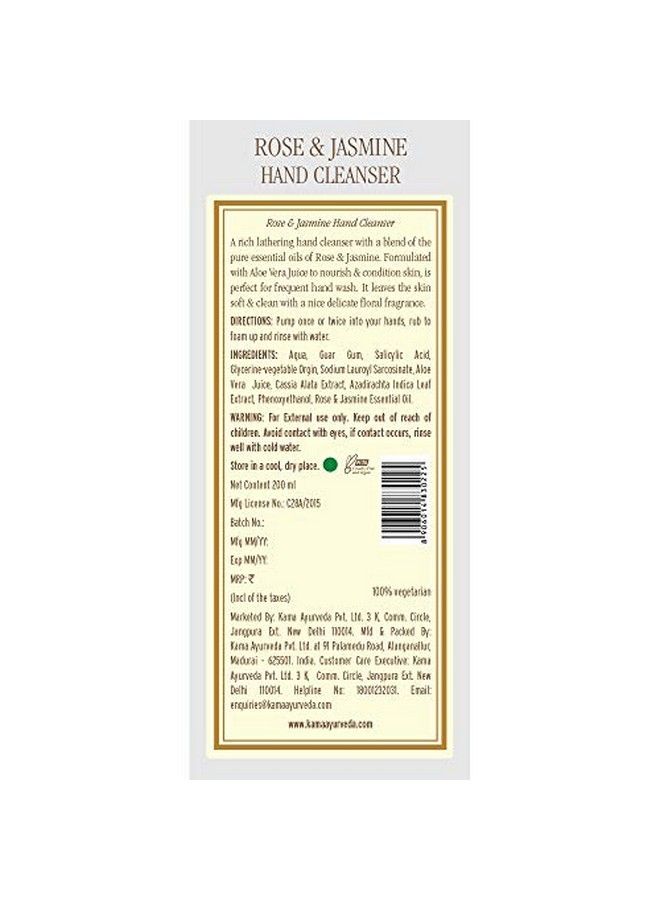 Rose Jasmine Hand Cleanser 200Ml