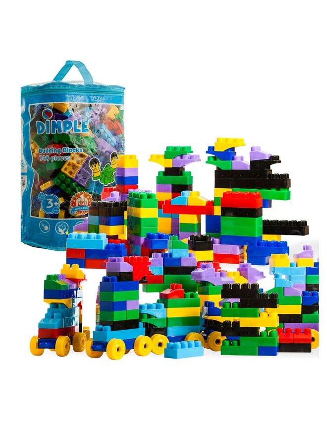 Large Blocks For Toddlers/Kids Stackable Multi Colored Interlocking Toys Safe Non Toxic Plastic Bright Colors Waterproof Boys And Girls Age 3 + (300 Pieces)