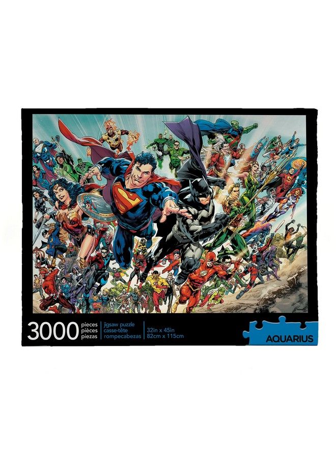 Dc Comics Puzzle Cast (3000 Piece Jigsaw Puzzle) Officially Licensed Dc Comics Merchandise & Collectibles Glare Free Precision Fit 32 X 45 Inches