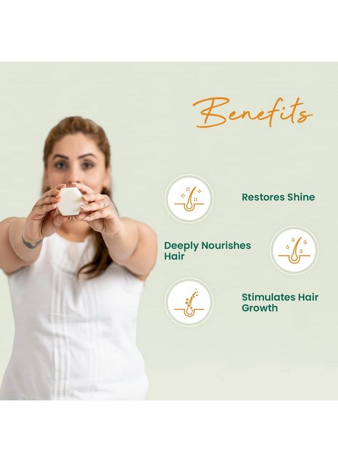 Coconut Shampoo Bar; Restores Shine Deeply Nourishes Hair Stimulates Hair Growth Sulphate & Paraben Free Plastic Free Men & Women 80 Gm (Cardboard)