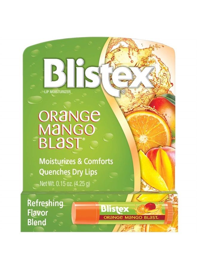 Orange Mango Blast Lip Balm, Vitamins C & E, Bulk Lip Balm, Super Smooth Moisturization, Refreshing Flavored Lip Hydration, 0.15 Ounce (Pack of 24)