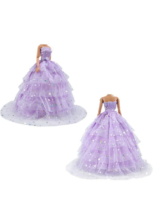 2 Pcs Beautiful Bride Clothing Party Ball Dresses For Girl Dolls