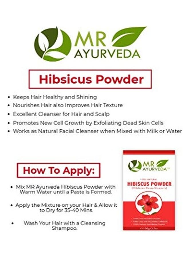 2-Piece Organic Pure Hibiscus Flower Powder Set White 200grams