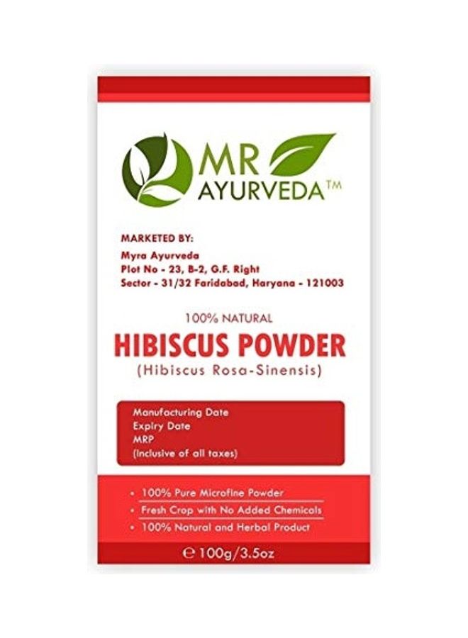 2-Piece Organic Pure Hibiscus Flower Powder Set White 200grams