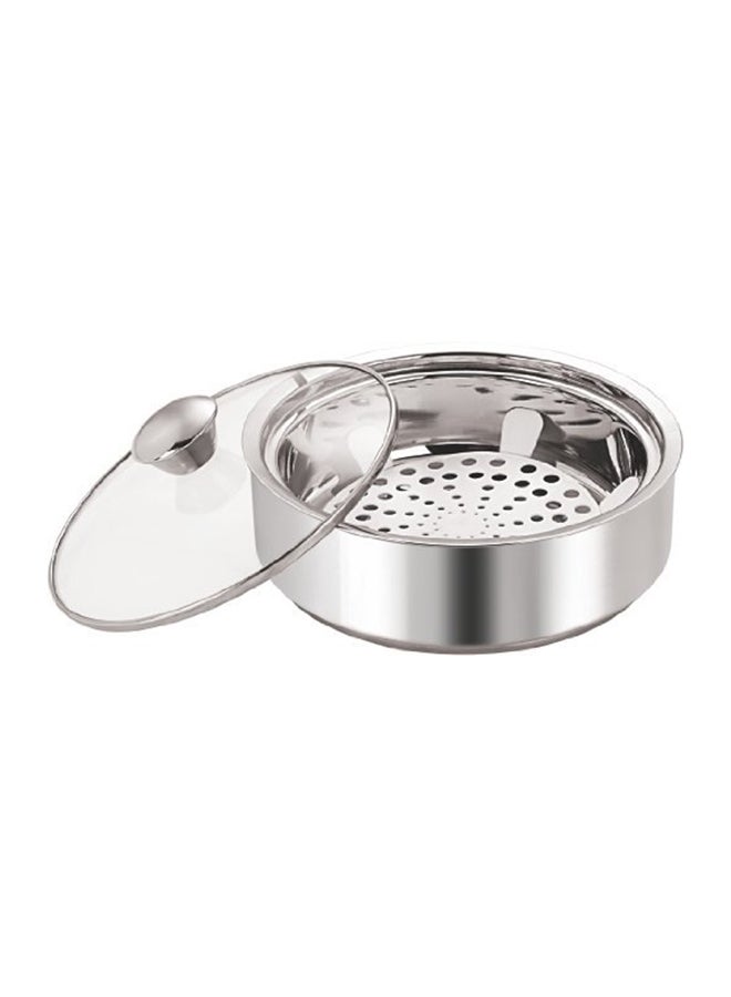 Insulated Chapati Small Casserole Silver 0.87X0.9X0.87inch