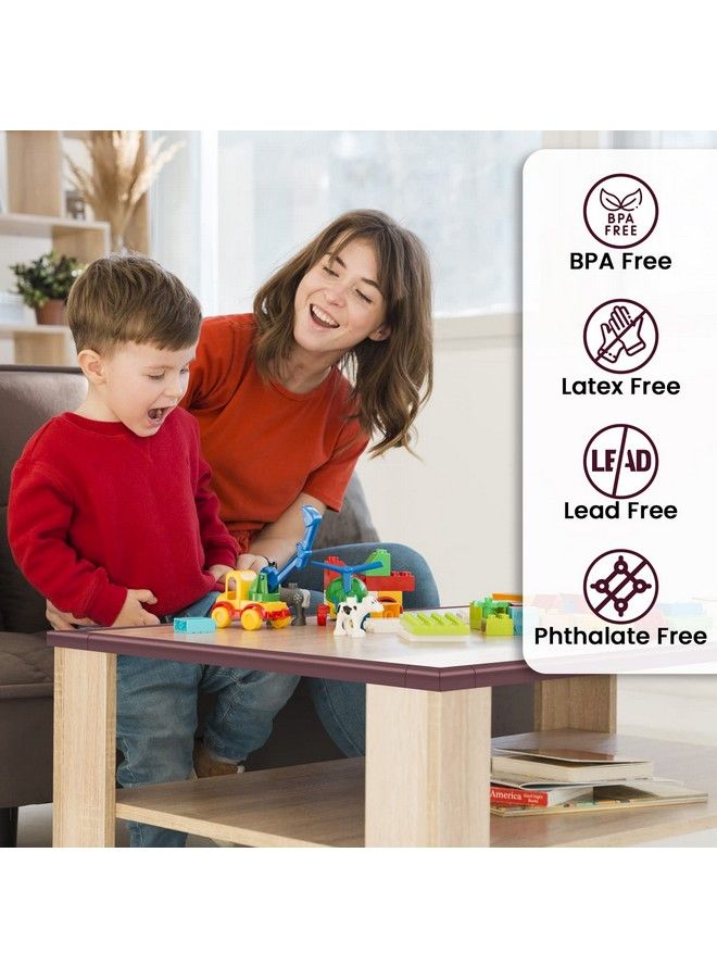 Baby Proofing Edge & Corner Guards Rubber Foam Table Corner Protector For Baby Table Edge Guard (6.5 Ft Edge + Pre Taped 4 Corners + 1 Pc Door Stopper)