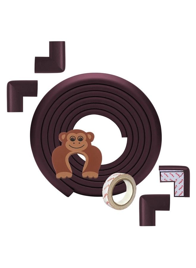Baby Proofing Edge & Corner Guards Rubber Foam Table Corner Protector For Baby Table Edge Guard (6.5 Ft Edge + Pre Taped 4 Corners + 1 Pc Door Stopper)